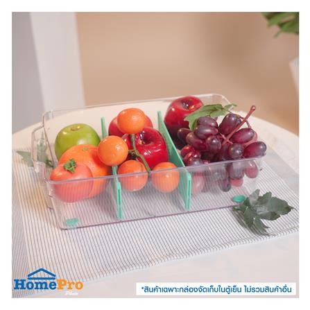 กล่องจัดเก็บในตู้เย็นแบบแบ่งช่องซ้อนได้ L KECH_4