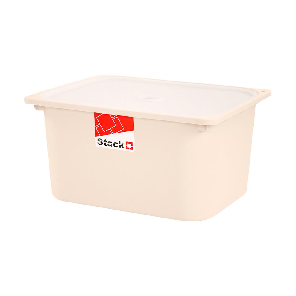 กล่องฝาปิด STACKO 2011B 43x33x22 ซม. สีเบจ