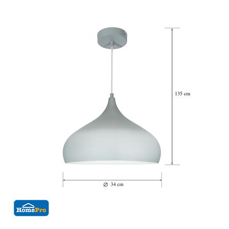 ไฟช่อ CARINI 18D51 MODERN โลหะ สีเทา 1 หัว_5