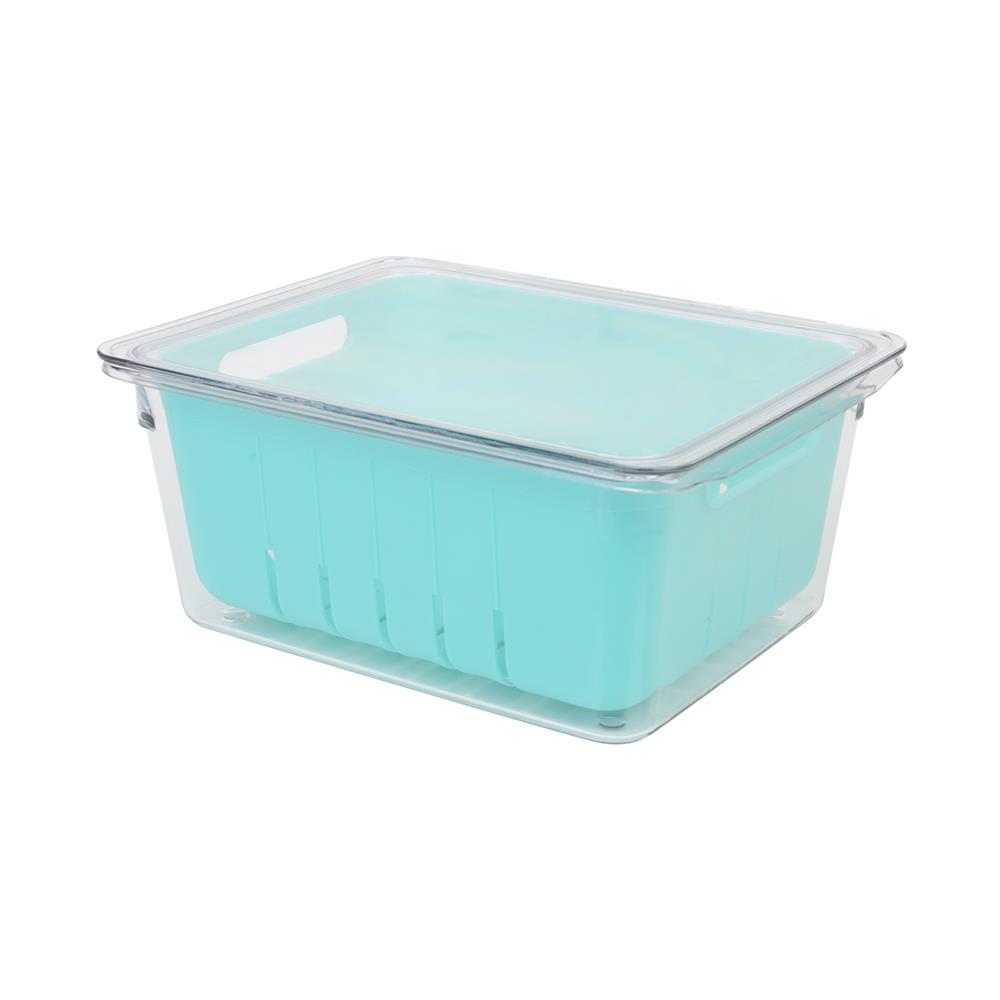 กล่องจัดเก็บในตู้เย็นมีฝา พร้อมตะกร้า 1 ใบ KECH