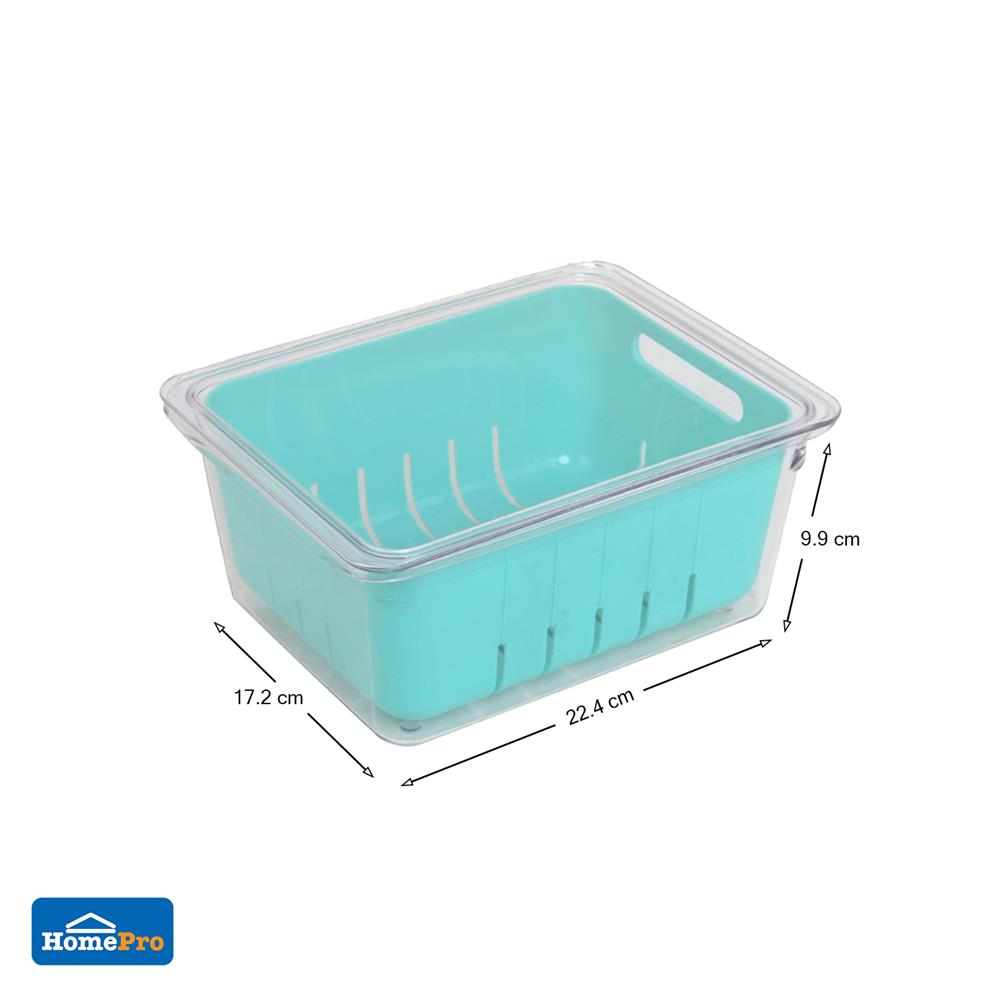 กล่องจัดเก็บในตู้เย็นมีฝา พร้อมตะกร้า 1 ใบ KECH