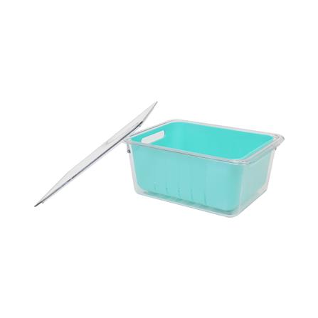 กล่องจัดเก็บในตู้เย็นมีฝา พร้อมตะกร้า 1 ใบ KECH_2