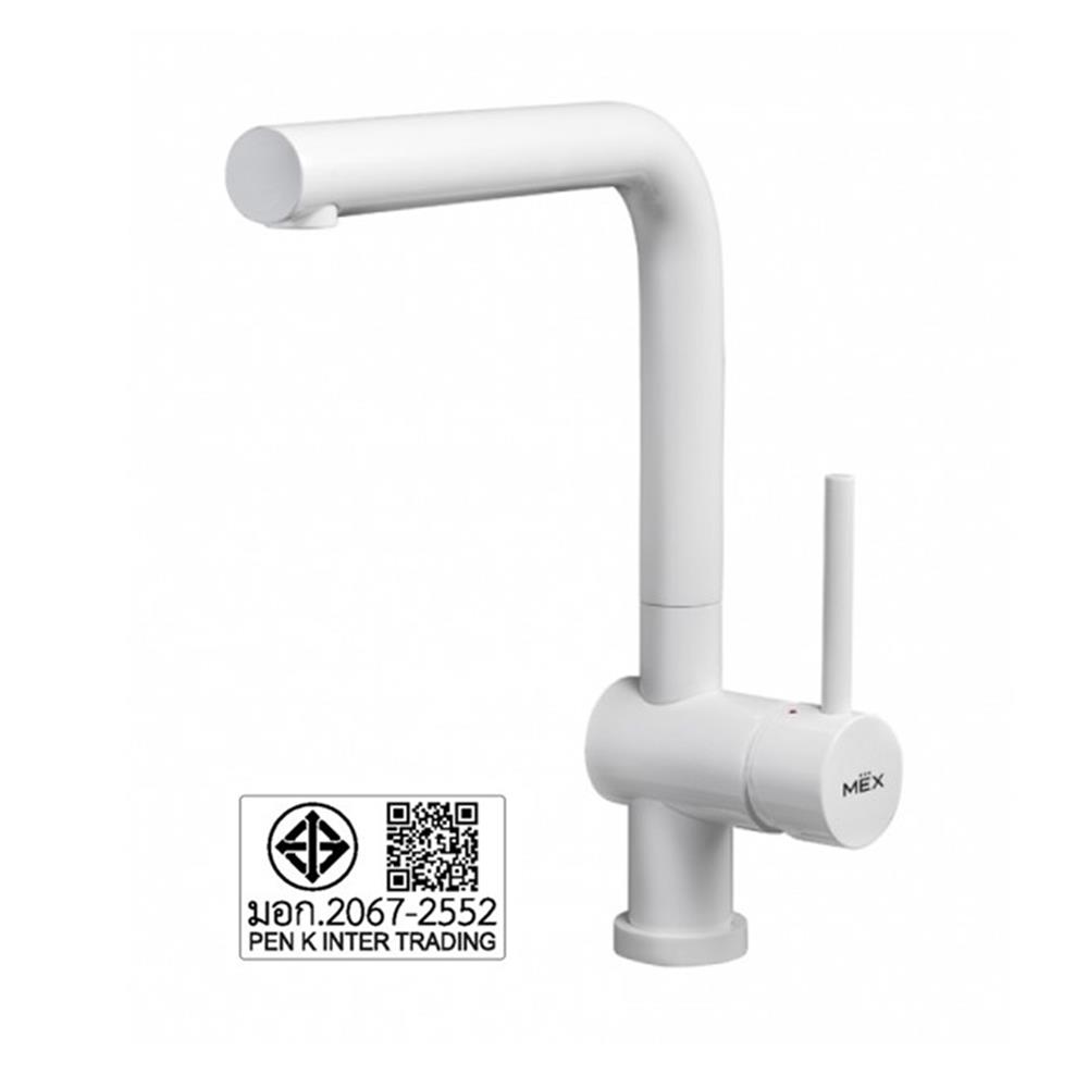 ก๊อกซิงค์ผสมเคาน์เตอร์ MEX 1345-D6(W) สีขาว