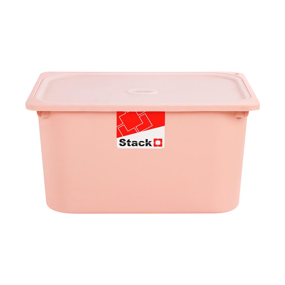 กล่องฝาปิด STACKO 2011B 43x33x22 ซม. สีชมพู