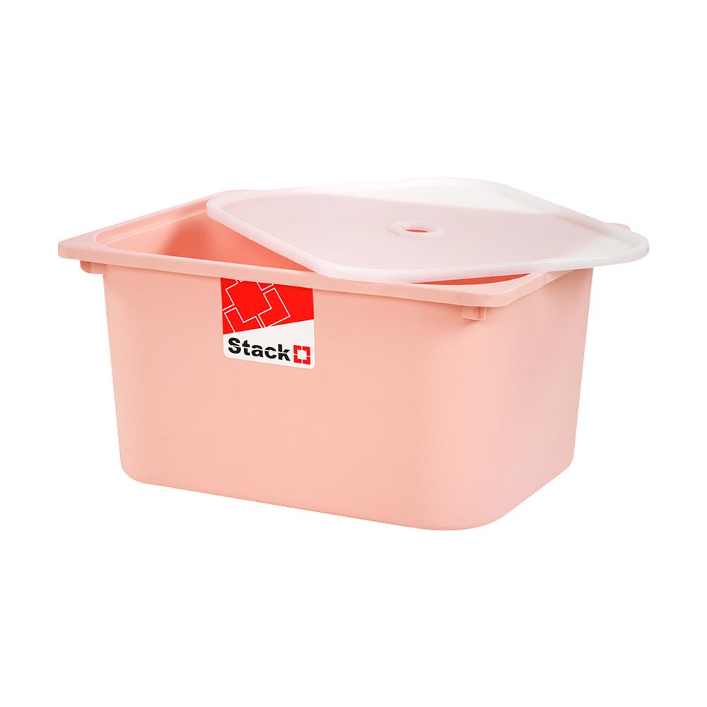 กล่องฝาปิด STACKO 2011B 43x33x22 ซม. สีชมพู