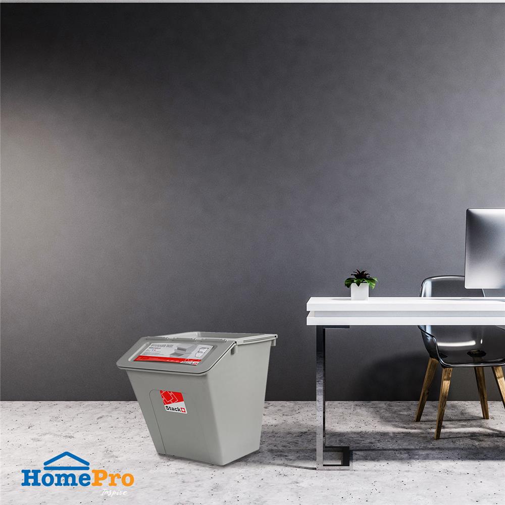 กล่องเก็บของ STACKO PARROT NEST 27 ลิตร สีเทา