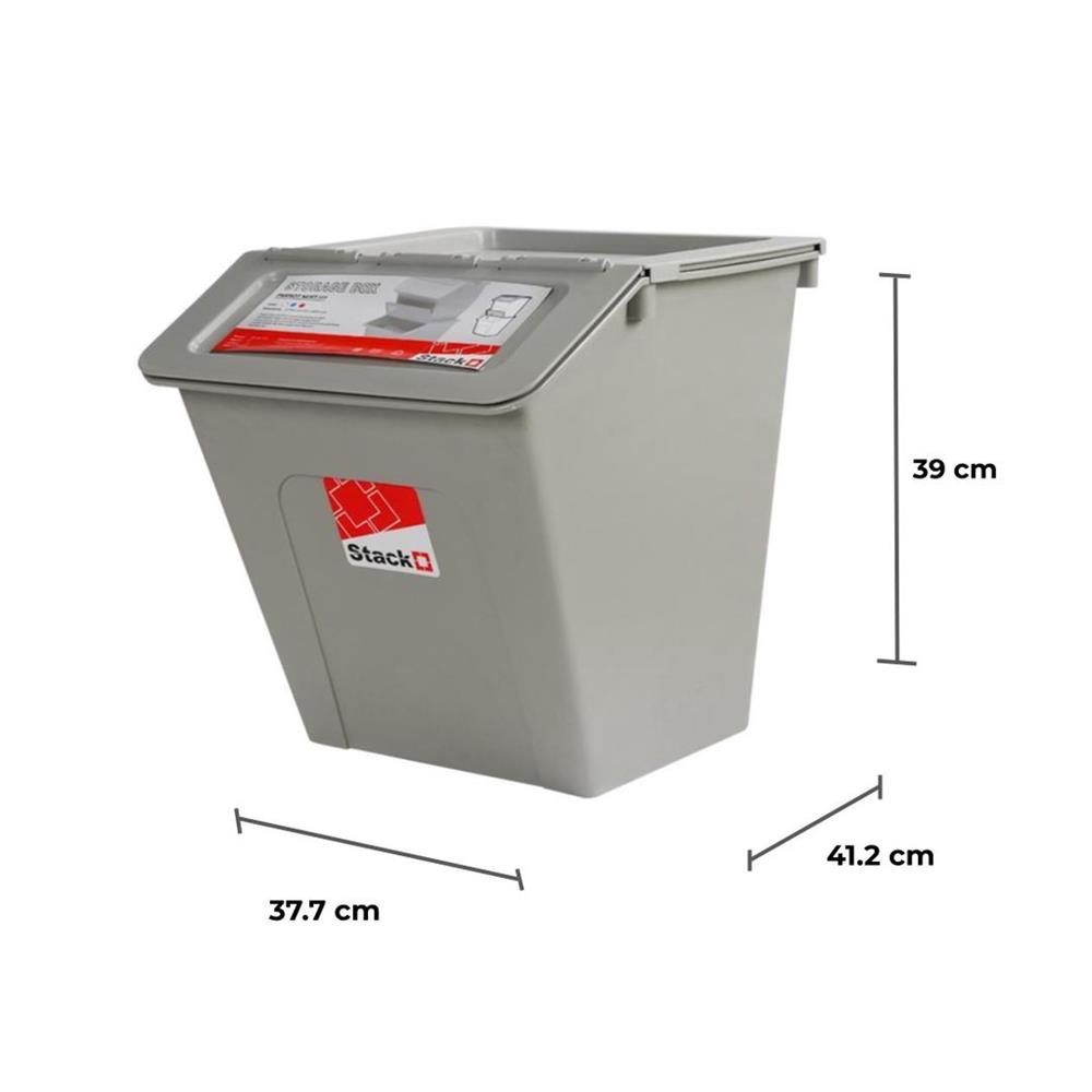 กล่องเก็บของ STACKO PARROT NEST 27 ลิตร สีเทา