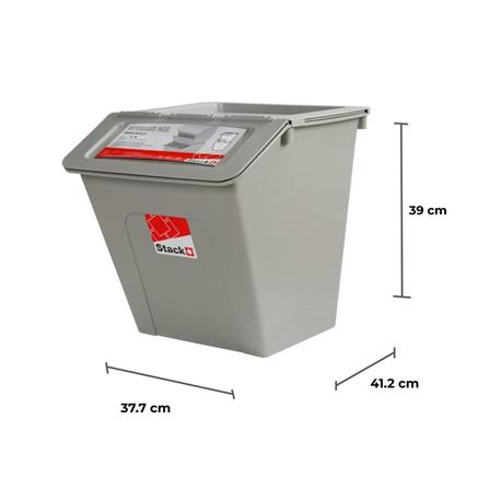กล่องเก็บของ STACKO PARROT NEST 27 ลิตร สีเทา_5