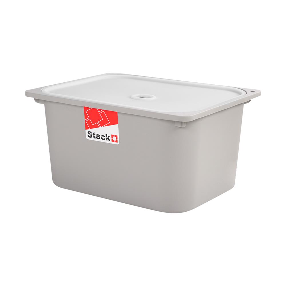 กล่องฝาปิด STACKO 2011B 43x33x22 ซม. สีเทา