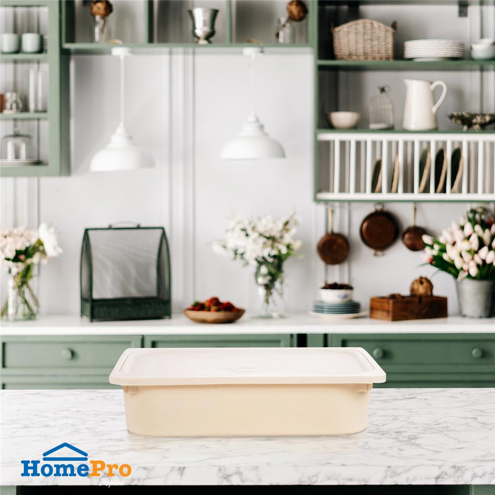 กล่องฝาปิด STACKO 2011A 43x33x10 ซม. สีเบจ