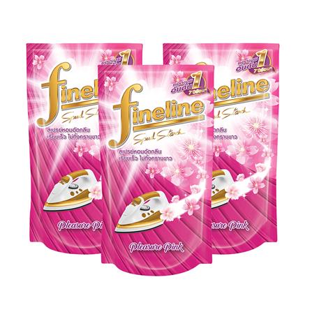 รีฟิลน้ำยารีดผ้าอัดกลีบ FINELINE 800 มล. PLEASURE PINK แพ็ก 3 ชิ้น