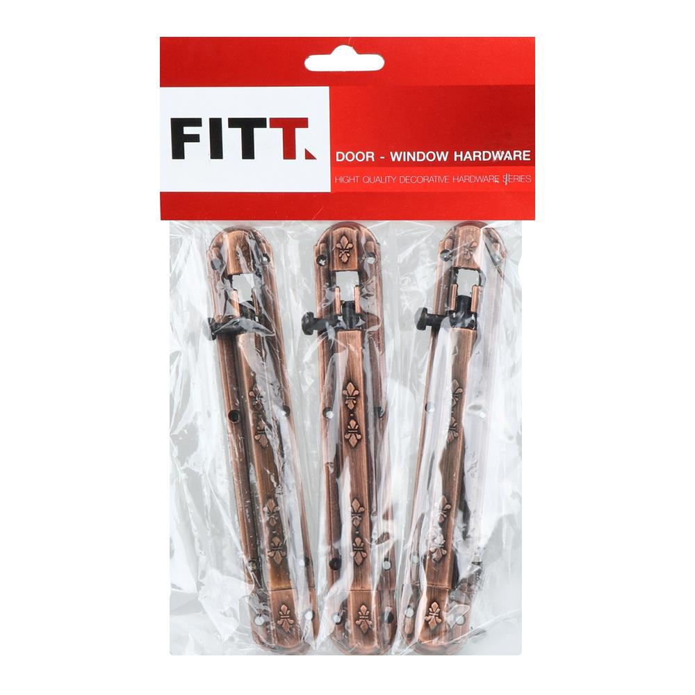 กลอนทั่วไป 6 นิ้ว FITT 6-3 สีทองแดงรมดำ 3 ชิ้น/ชุด