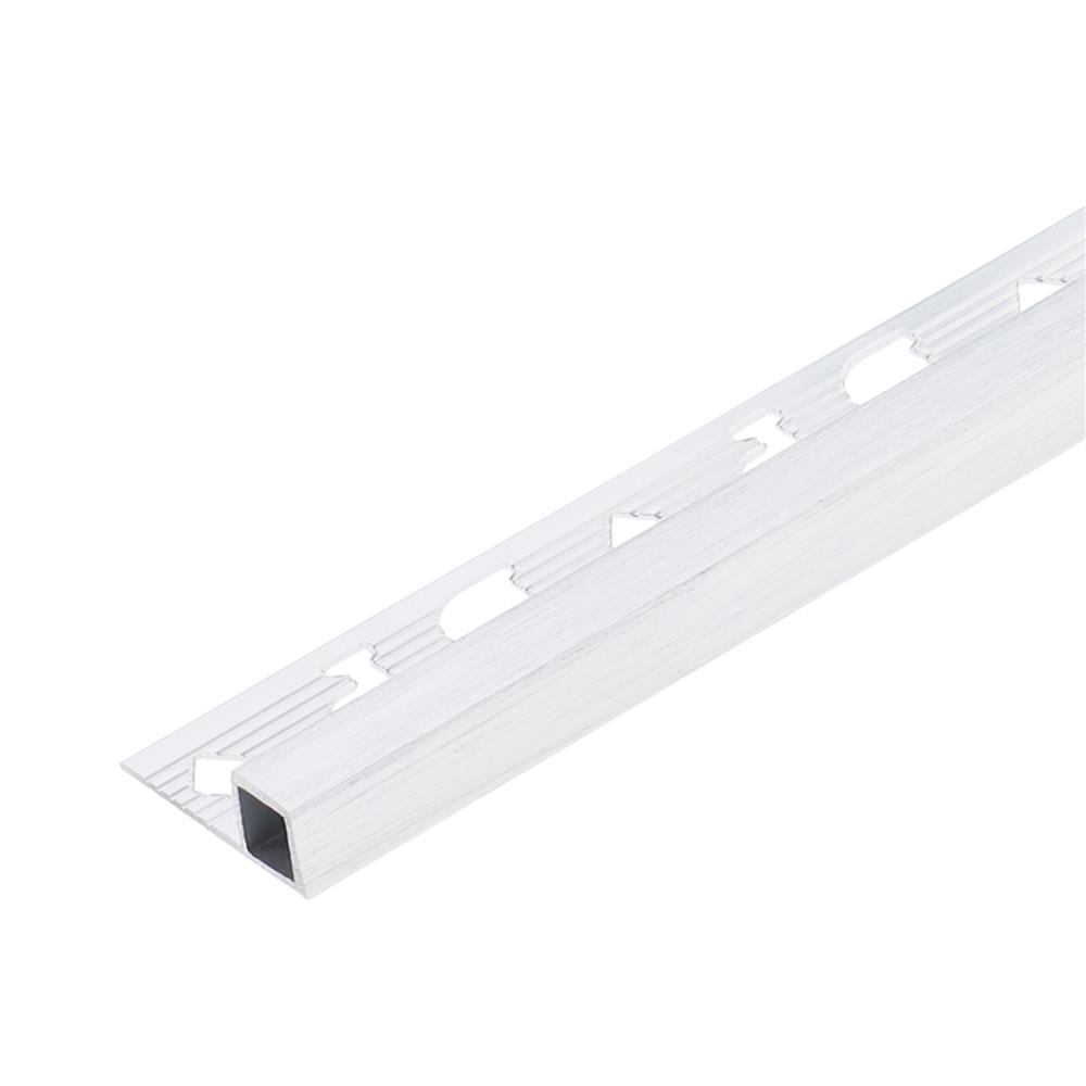 คิ้วอะลูมิเนียมแบบเหลี่ยม HOME 9 มม. 2 ม. สีเงินปัดลาย