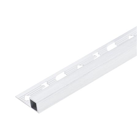 คิ้วอะลูมิเนียมแบบเหลี่ยม HOME 9 มม. 2 ม. สีเงินปัดลาย