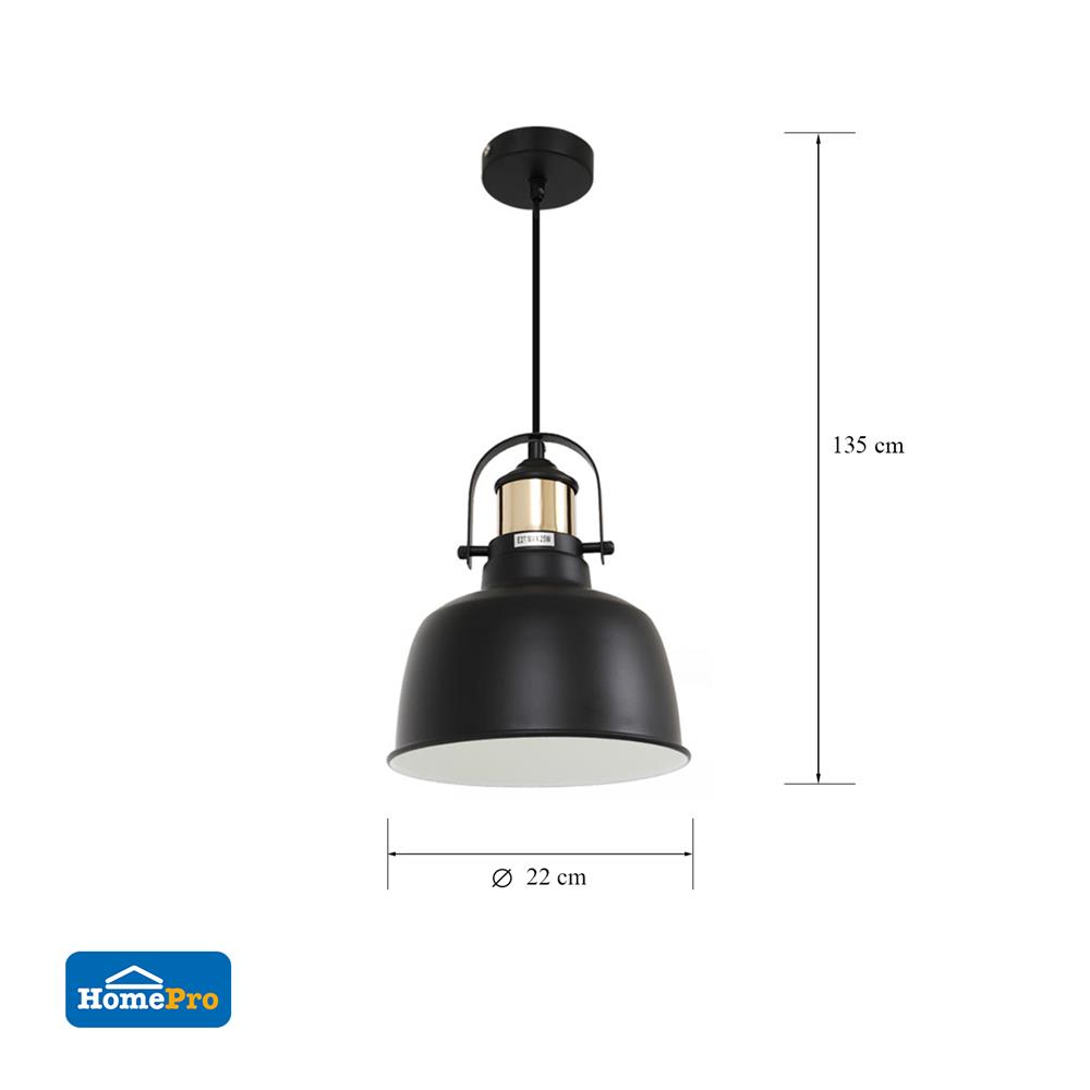 ไฟช่อ CARINI 18D80BK สีดำ/ทอง 1 หัว