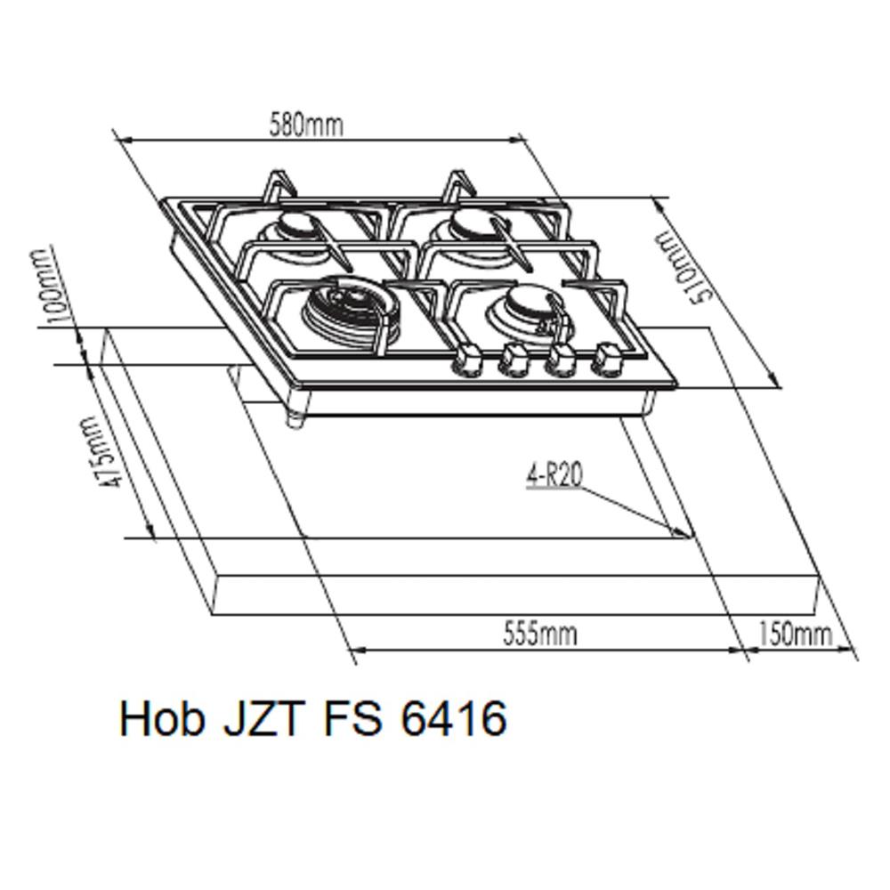 เตาฝังแก๊ส FRANKE JZT FS 6416 60 ซม.
