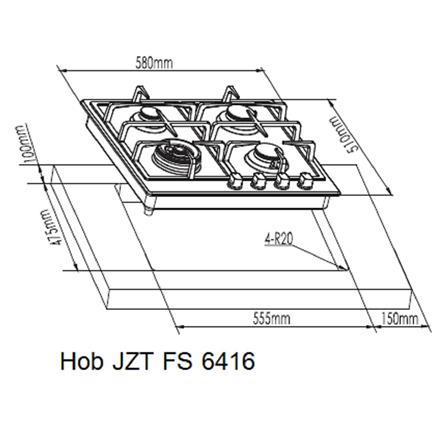 เตาฝังแก๊ส FRANKE JZT FS 6416 60 ซม._1