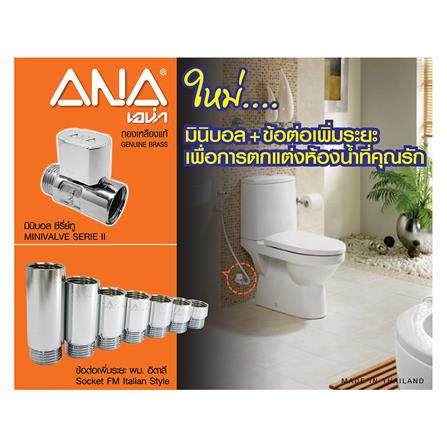 ข้อต่อตรงเกลียวนอกเกลียวใน ANA 1/2