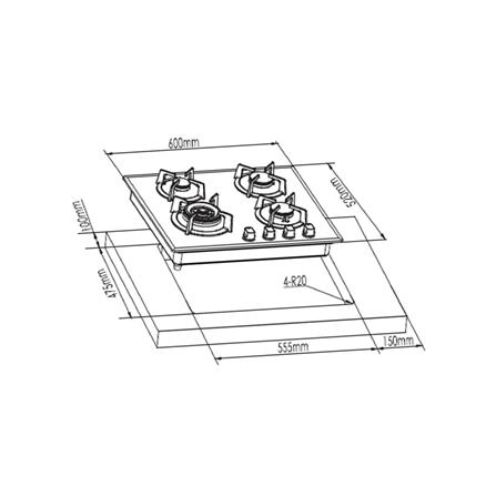 เตาฝังแก๊ส FRANKE JZT FG 6416 60 ซม._5