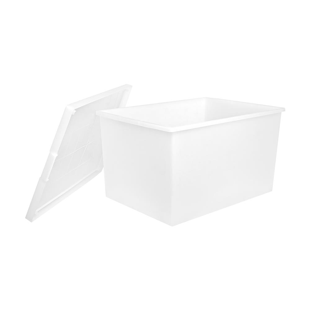 กล่องซ้อนได้ มีฝา STACKO 5225 60 ลิตร 40.9x59x32.8 ซม. สีขาว