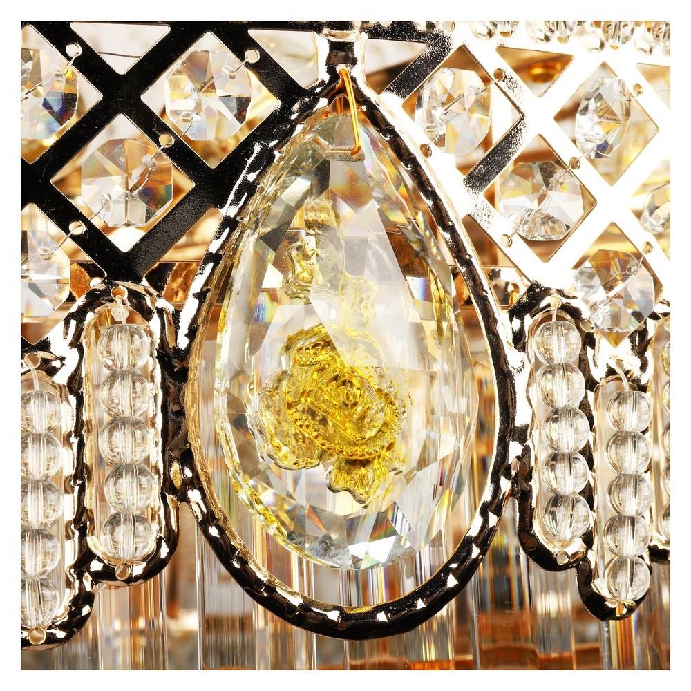 ไฟช่อ CARINI 8029-22 แก้ว/โลหะ สีทอง/ใส 22 หัว