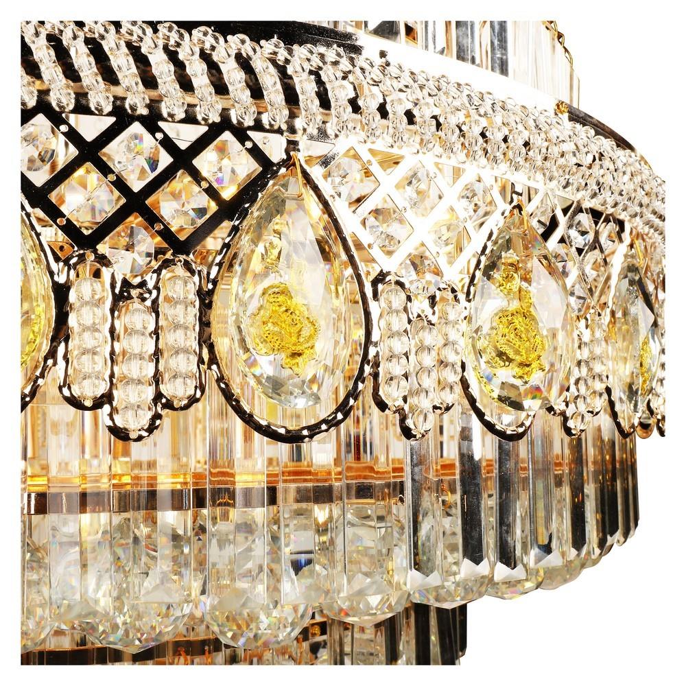 ไฟช่อ CARINI 8029-22 แก้ว/โลหะ สีทอง/ใส 22 หัว