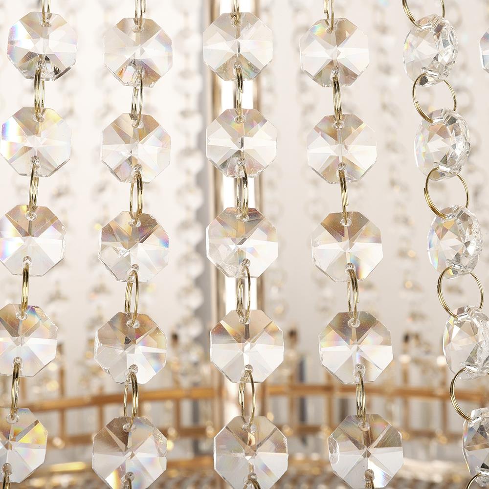 ไฟช่อ CARINI 8029-22 แก้ว/โลหะ สีทอง/ใส 22 หัว