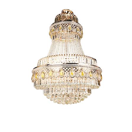 ไฟช่อ CARINI 8029-22 แก้ว/โลหะ สีทอง/ใส 22 หัว