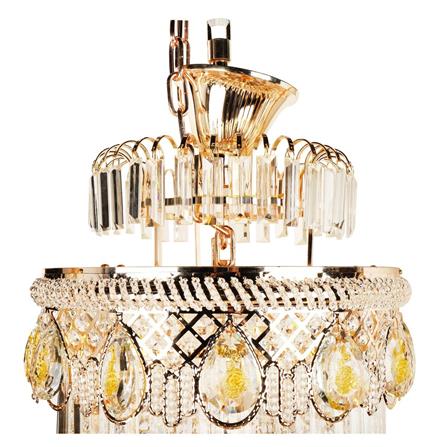 ไฟช่อ CARINI 8029-22 แก้ว/โลหะ สีทอง/ใส 22 หัว_2