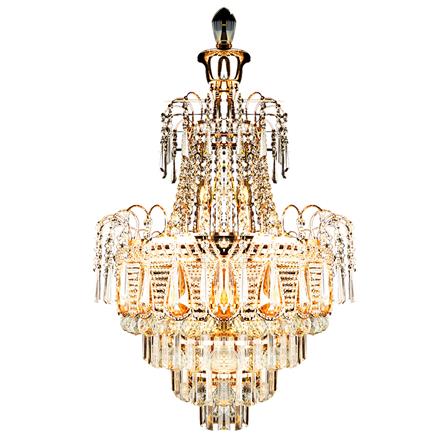 ไฟช่อ CARINI 6613-10 แก้ว/อะคริลิค/สีทอง 1หัว_0