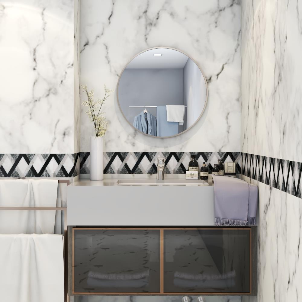 กระจกเงาตกแต่ง MOYA R001 60x60 ซม. สีแชมเปญ