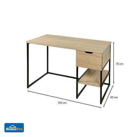 โต๊ะทำงานไม้ FURDINI HAGAN CT-3602 120 ซม. สี LIGHT OAK_6