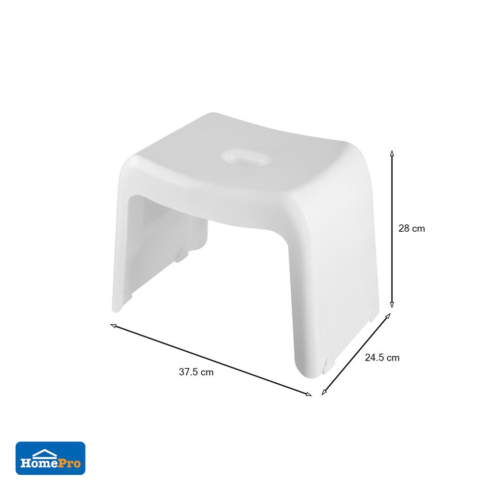 เก้าอี้พลาสติก PLIM M 37.5x24.5x28cm สีขาว