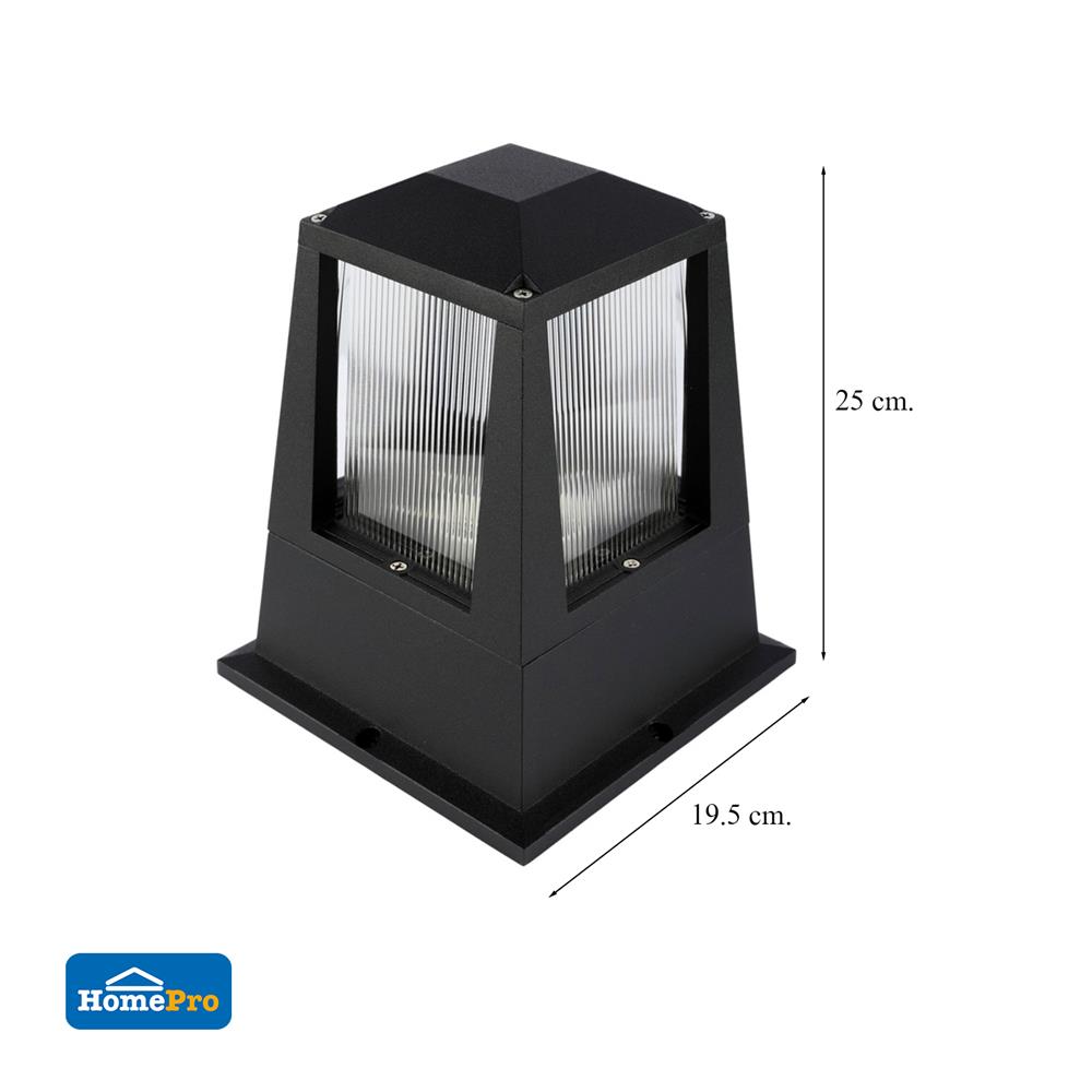 ไฟหัวเสา ELEKTRA HK-H2005 อะลูมิเนียม/พลาสติก โมเดิร์น สีดำ