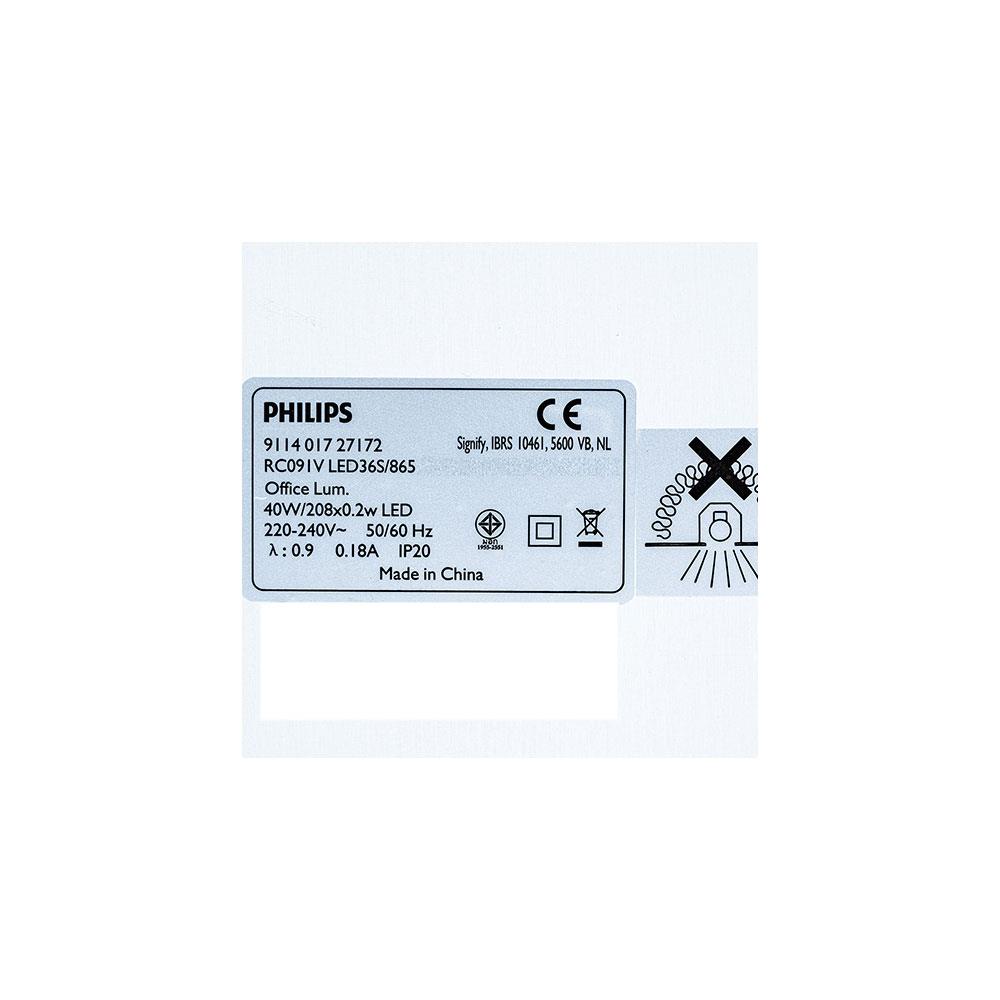 โคมติดลอย LED PHILIPS RC091LED 40 วัตต์ 30X120 ซม. สีขาว