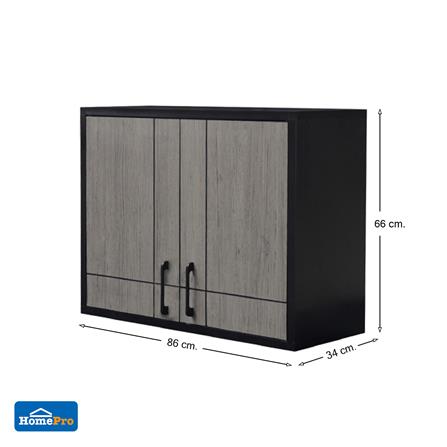 ตู้แขวนคู่ CABIN CHIC 86x66 ซม. สี GRAY OAK_5