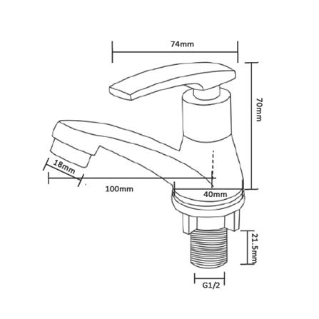 ก๊อกอ่างล้างหน้าเดี่ยว BENN BN 60A8996_2