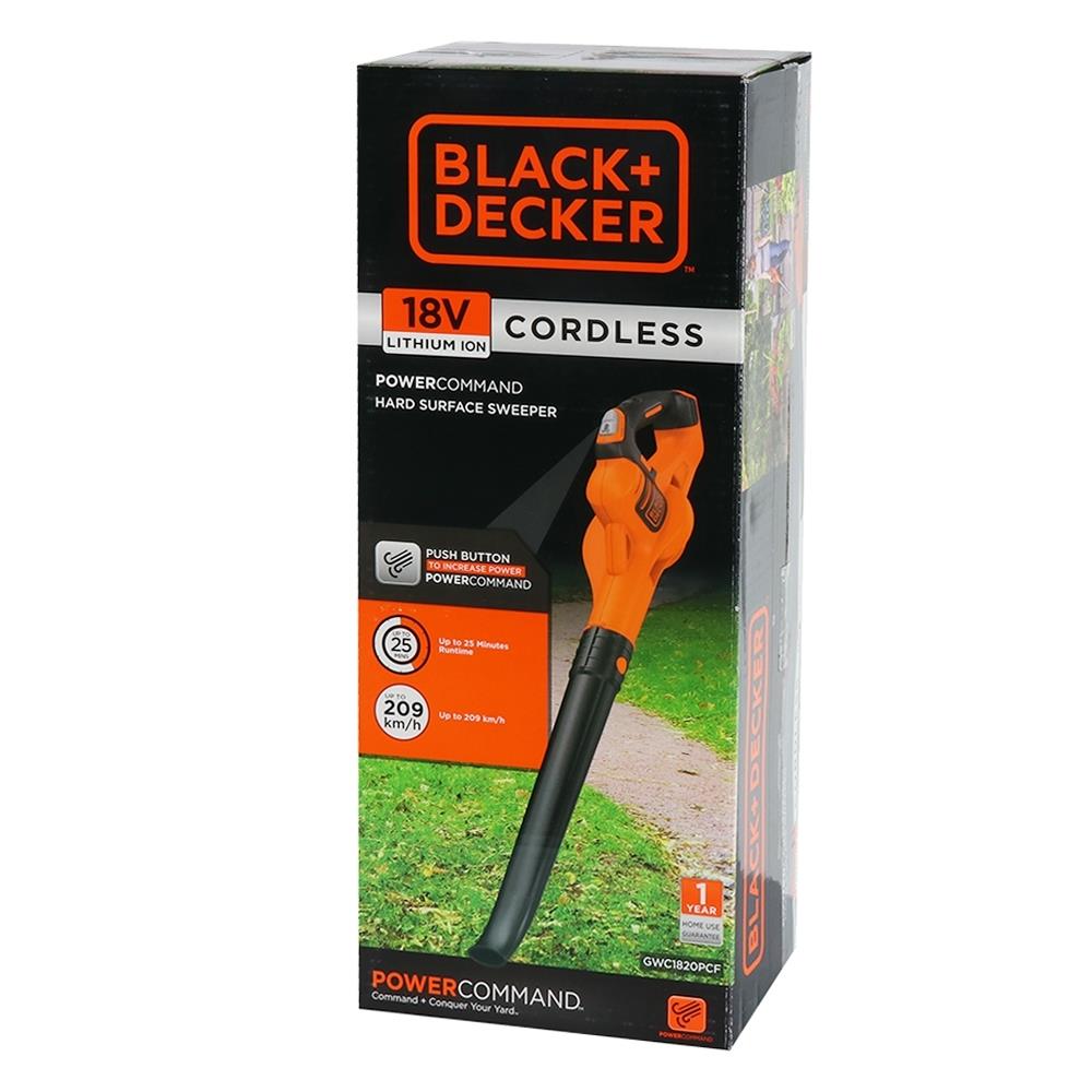 เครื่องเป่าใบไม้ไร้สาย (พร้อมแบตเตอรี่) BLACK&DECKER GWC1820PCF B1 18 โวลต์