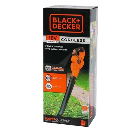 เครื่องเป่าใบไม้ไร้สาย (พร้อมแบตเตอรี่) BLACK&DECKER GWC1820PCF B1 18 โวลต์_4
