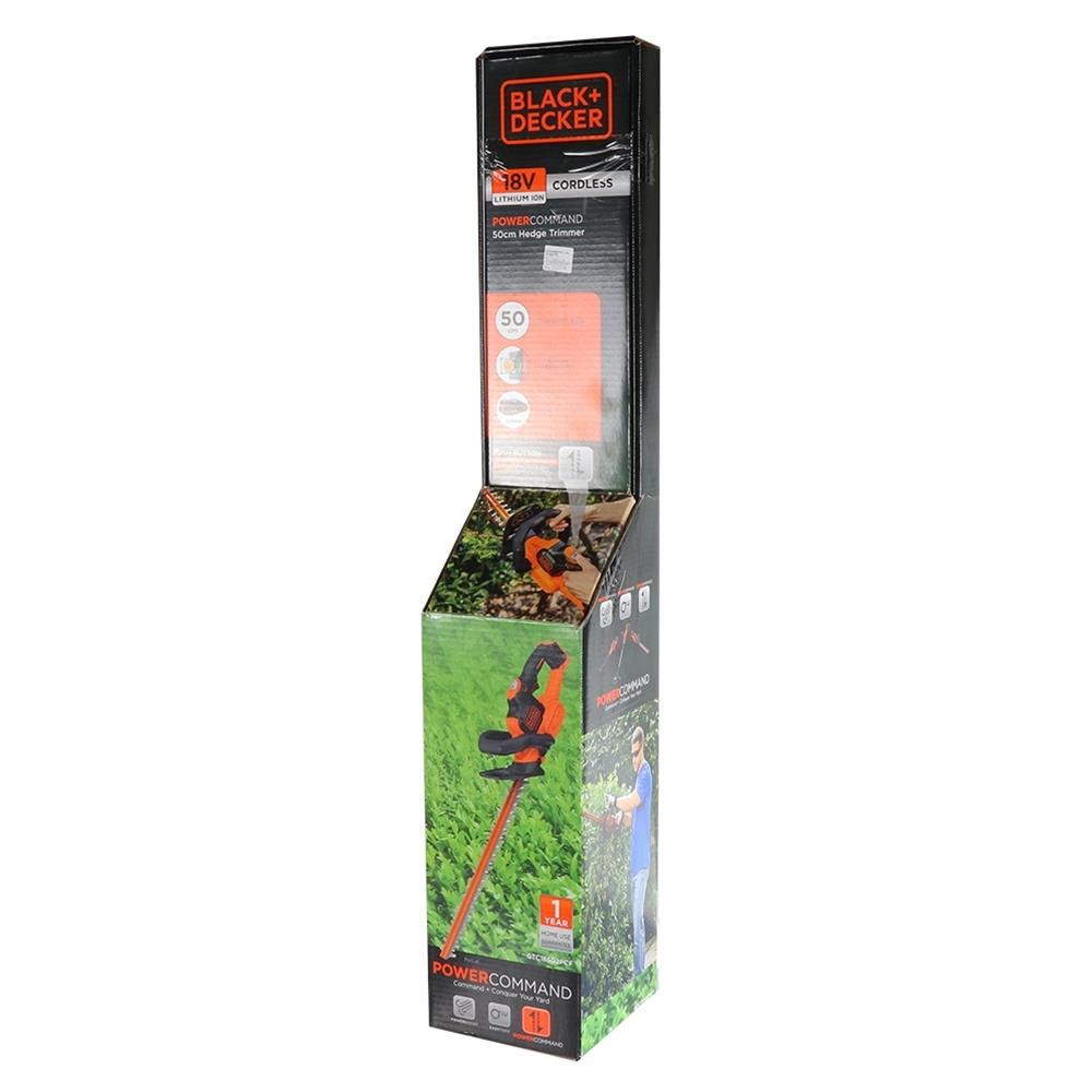 เครื่องตัดแต่งพุ่มไม้ไร้สาย (พร้อมแบตเตอรี่) BLACK&DECKER GTC18502PCF B1 18 โวลต์