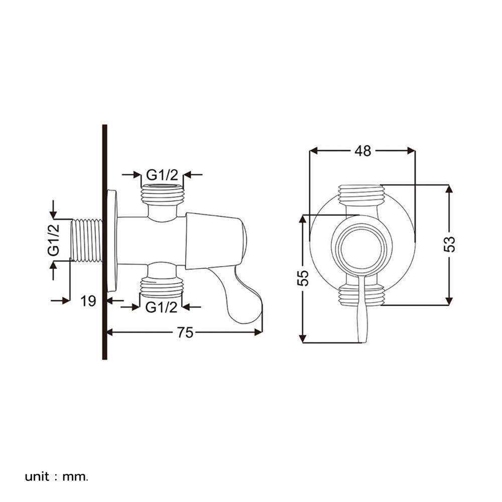 สต๊อปวาล์ว 2 ทาง BEN BN 50E5555
