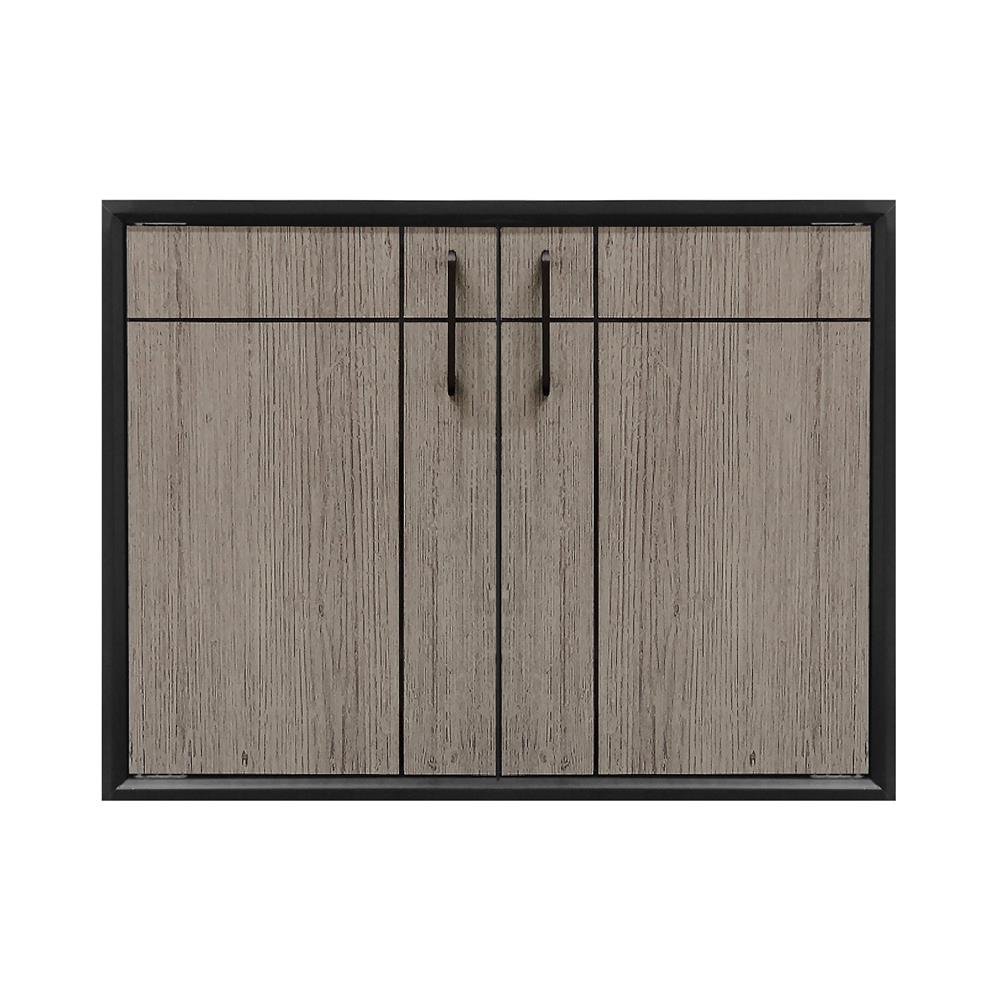 บานซิงค์คู่ CABIN CHIC 84x64 ซม. สี GRAY OAK