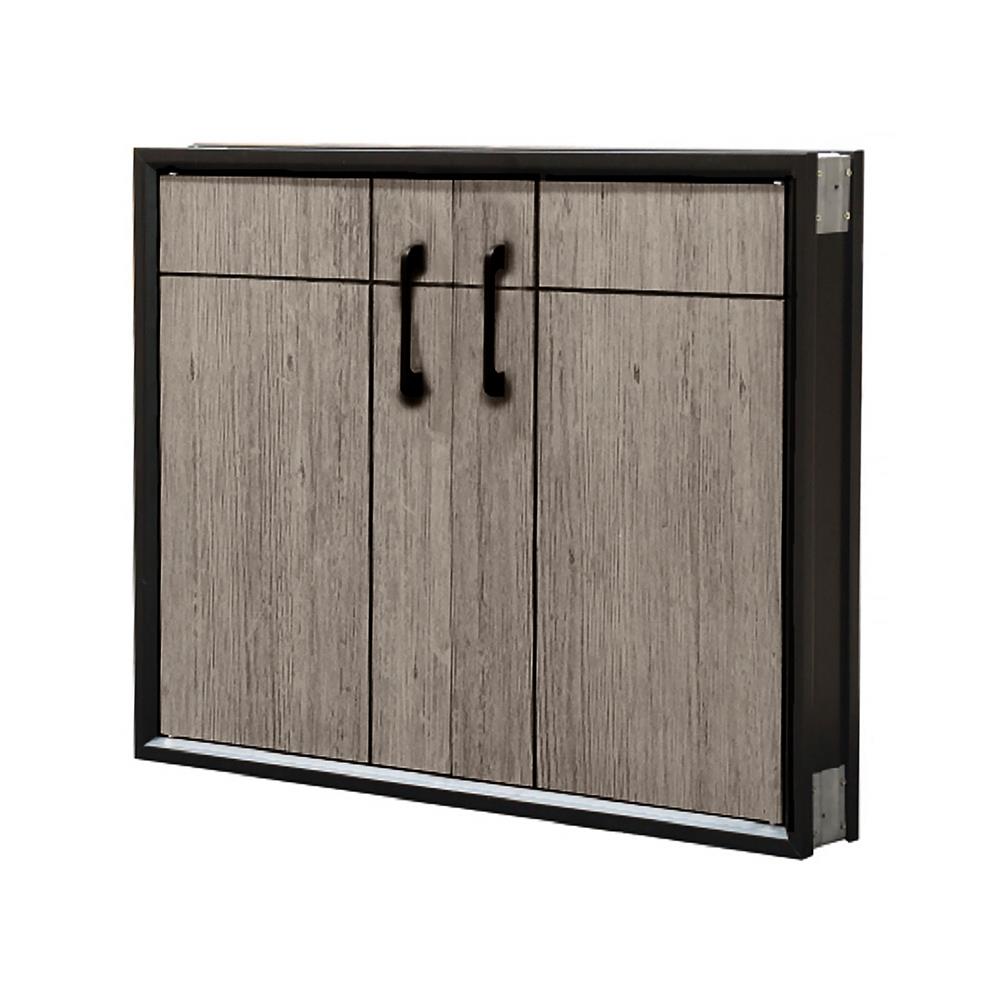 บานซิงค์คู่ CABIN CHIC 84x64 ซม. สี GRAY OAK