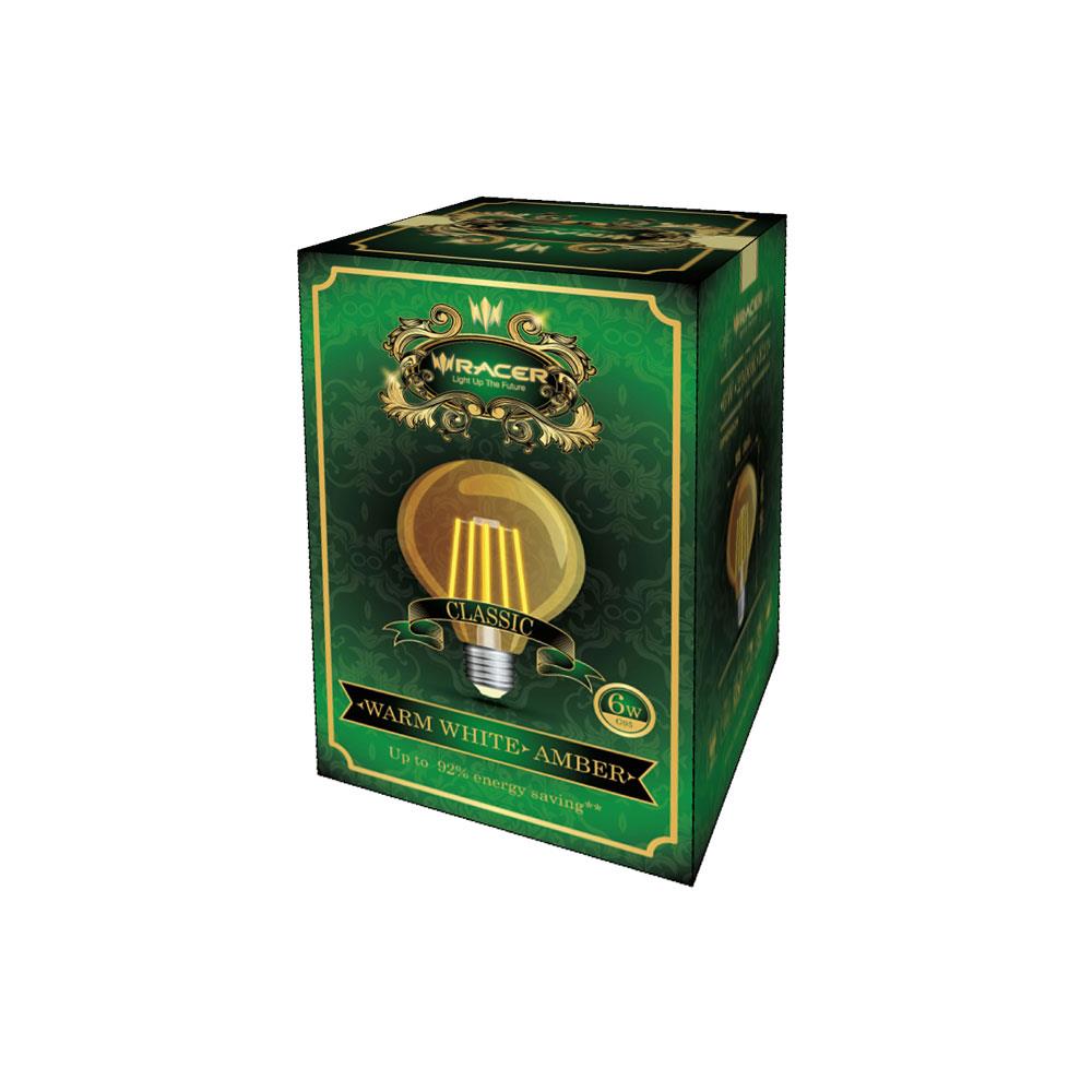 หลอด LED RACER G95 FILA AMBER 6 วัตต์ WARMWHITE E27