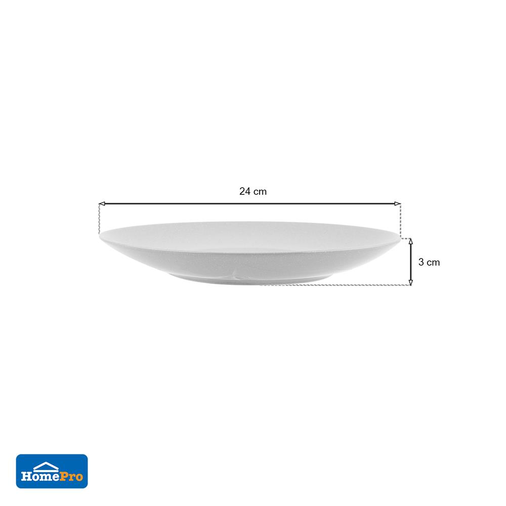 จานเซรามิกบัว 9.5" KECH MARMOROS GREY