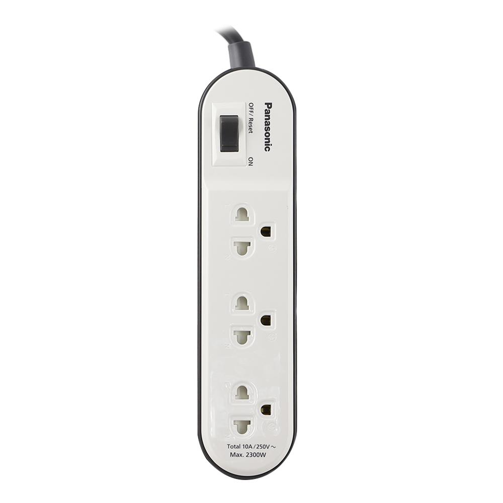 รางปลั๊กไฟ 3 ช่อง 1 สวิตซ์ PANASONIC WCHG24232W 2 ม. สีขาว