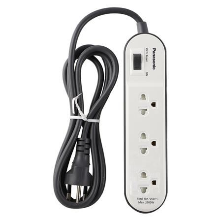 รางปลั๊กไฟ 3 ช่อง 1 สวิตซ์ PANASONIC WCHG24232W 2 ม. สีขาว_1