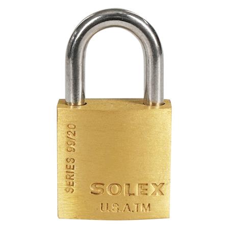 กุญแจสปริง SOLEX SL99 20 มม. สีทองเหลือง_1