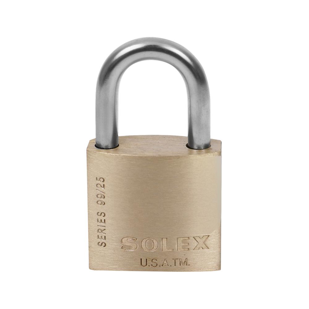 กุญแจสปริง SOLEX SL99 25 มม. สีทองเหลือง