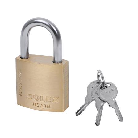 กุญแจสปริง SOLEX SL99 25 มม. สีทองเหลือง